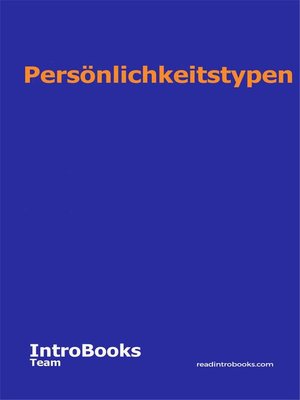 cover image of Persönlichkeitstypen